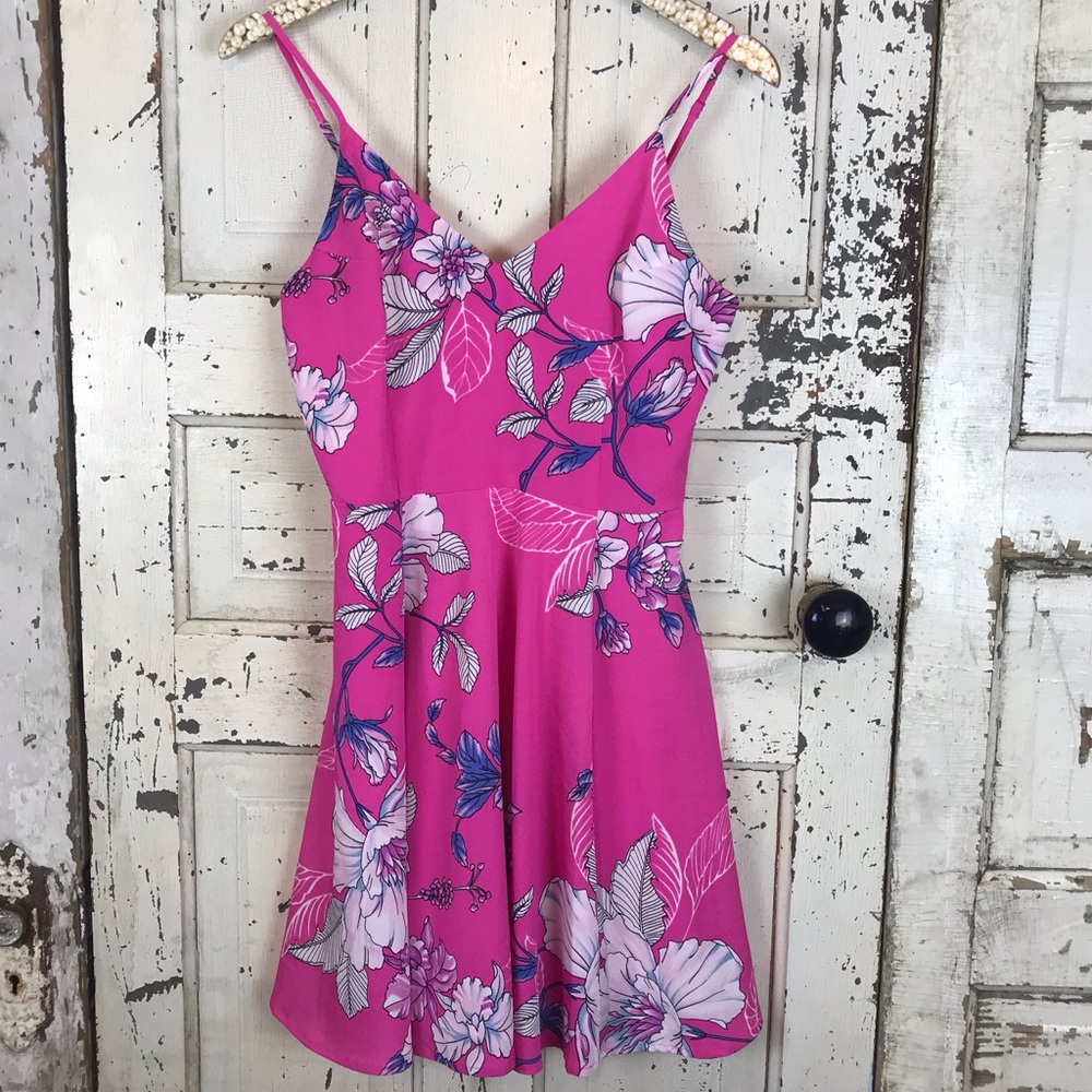 Yumi Kim Pink Sunset Floral-print Dress